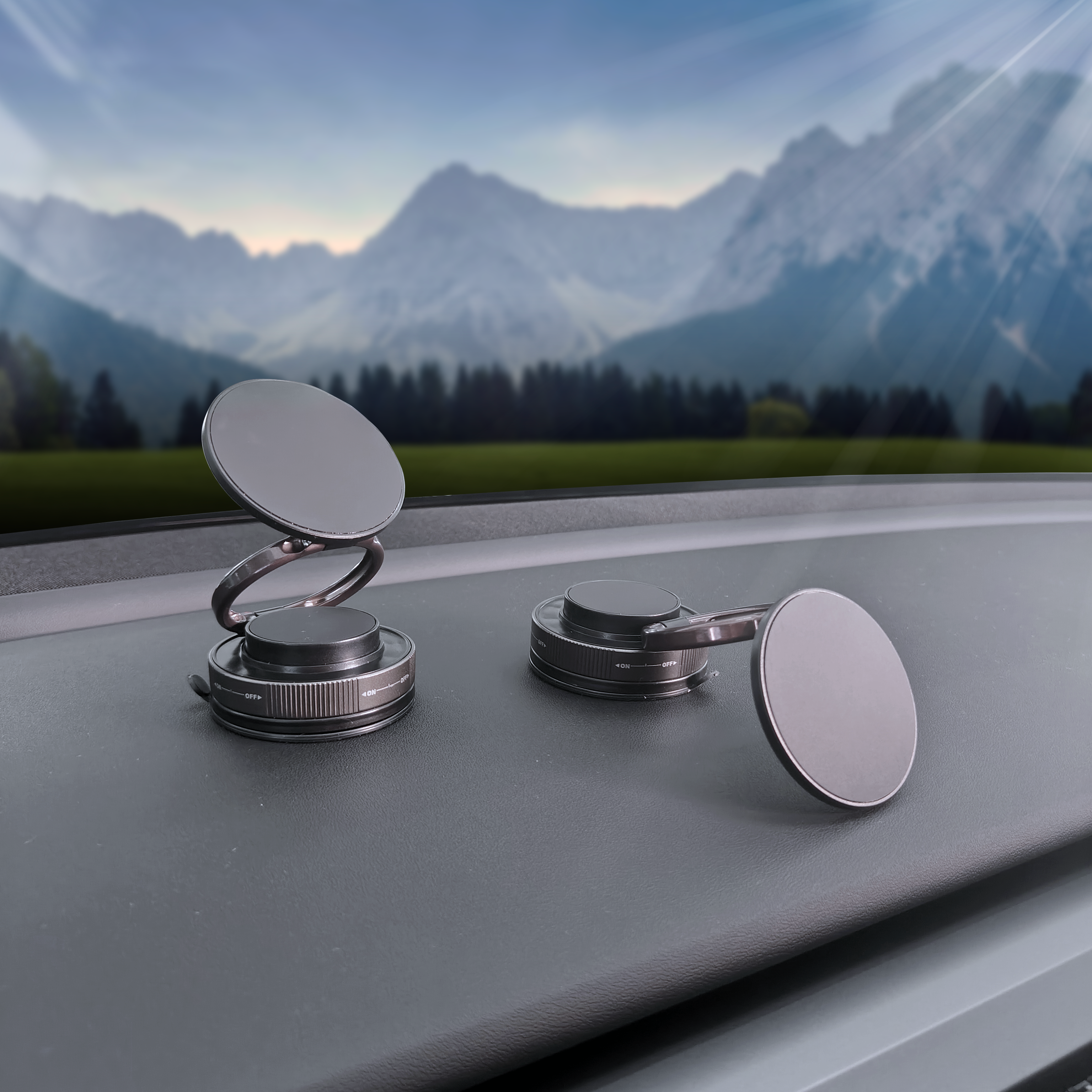 Jabees MagMount Flex 360° Rotatable Screw-Lock Suction Magnetic Phone Mount