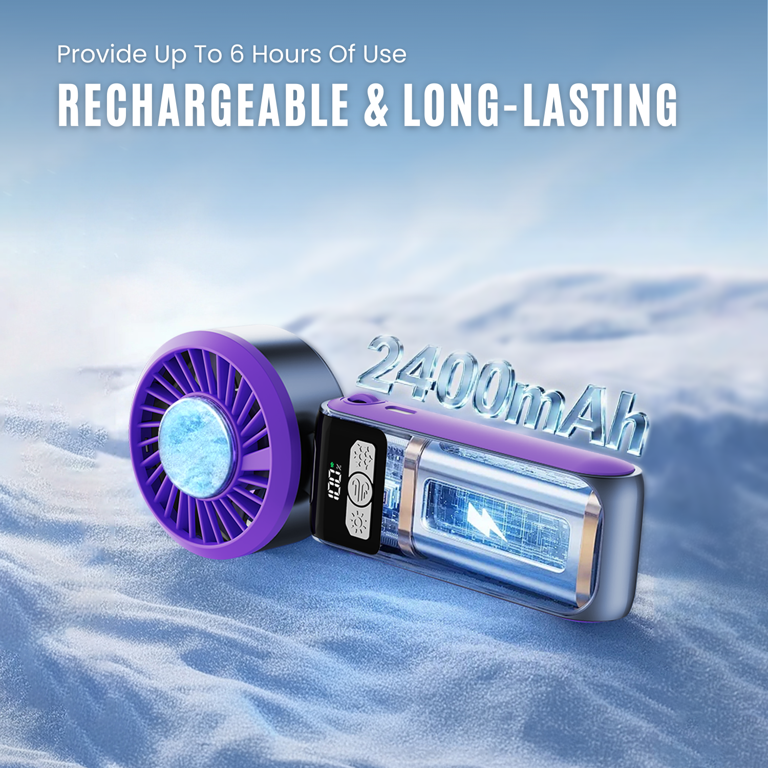 Jabees FrostOne Fold – Foldable Handheld Fan with Cooling Plate