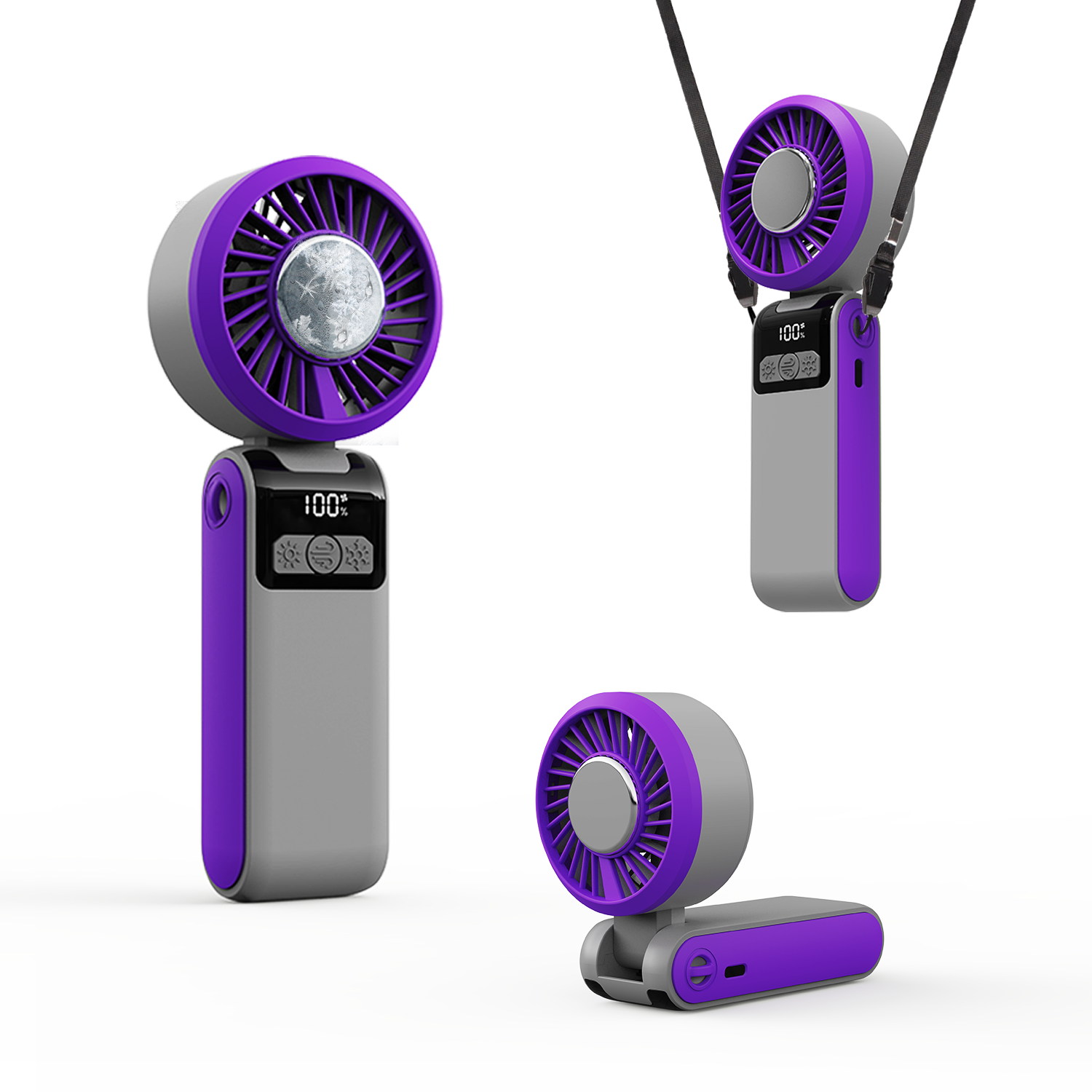 Jabees FrostOne Fold – Foldable Handheld Fan with Cooling Plate