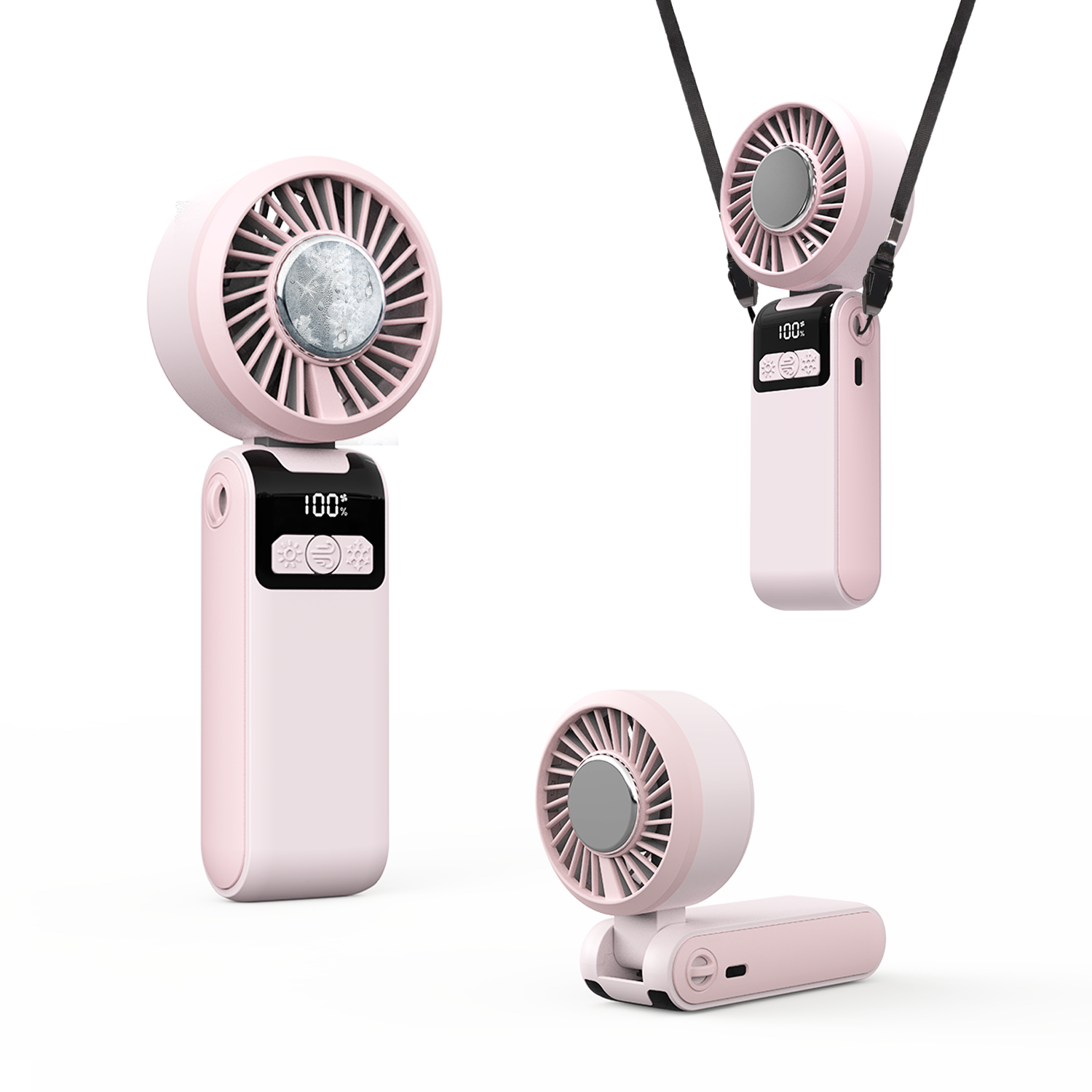 Jabees FrostOne Fold – Foldable Handheld Fan with Cooling Plate