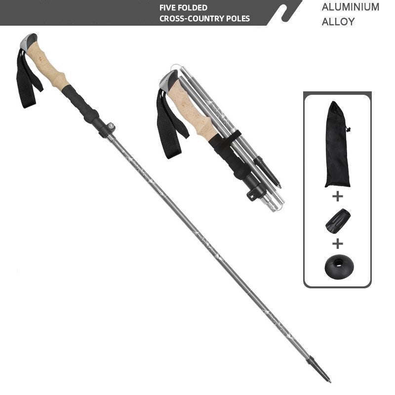 Adjustable Walking Stick Trekking Aluminum alloy Climbing Stick